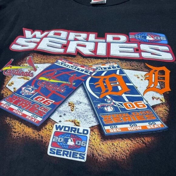 Vintage 06' MLB World Series Long Sleeve T-Shirt XL Cardinals Tigers a0777 - Picture 2 of 8